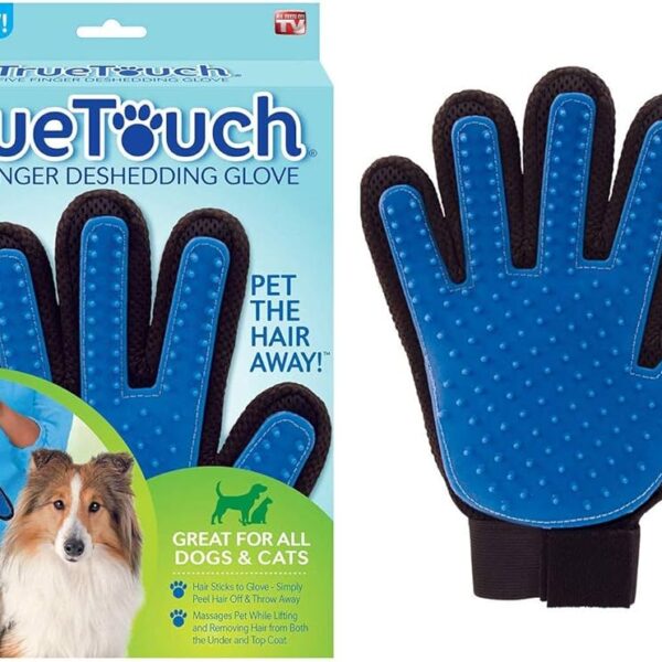 TrueTouch Five Finger Deshedding rukavice – Uklonite dlaku dok mazite svog ljubimca!